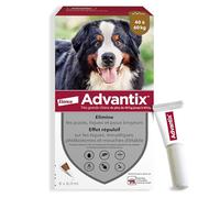 Advantix Très Grand Chien entre 40 et 60 kg - Pipettes pour chien contre 6 parasites - Traitement et protection pour votre chien pendant 4 semaines - 6 x 6,0 ml