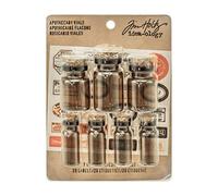 Advantus Tim Holtz advantusidea-Ology corked vials-Apothecary Ambre en Verre avec étiquettes Vintage, d'autres, Multicolore