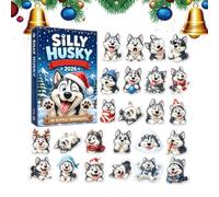 Advent 2D Flat Christmas Acrylic Cute Funny Dog smooth burr-free edges