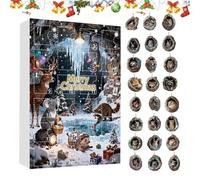 Advent Animal Calendar 2025-24 Days 2D Acrylic Tree Hole Countdown Calendar Decor - Animal Backpack Charm,for Kids Backpack Window Balcony Front Door Boys Girls Tree