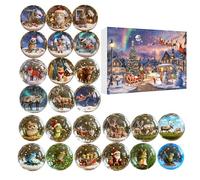 Advent Animal Ornaments - Christmas 2025 Collection, Twenty-Four uniquee 2D Acrylic Figurines for Holiday Decorating, Ideal for Home Interiors, Cars, Walls, Windowz, Doors, Family Activities, Kids
