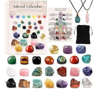 Advent Calendar 2025 Crystals Adult-24 Days Chakra Crystals&Healing Stones,Christmas Countdown Calendar Natural Stones Crystals Healing Journey for Girls Boys