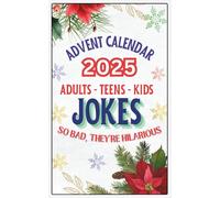 Advent Calendar 2025: Mini Jokes Book, 25 Days of Festive Fun for Adults, Teens, and Kids | Family-Friendly Humor, 5 x 8 inches, Over 375 Brand New Jokes | Great Gift for Men, Women, and Children