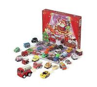 Advent Calendar with Pull-Back Cars & Map for Kids