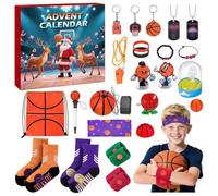 Advent Calendars 2025,24 Days Basketball Christmas Countdown Calendar Set,Mini Basketball,Keyring,Stocking Stuffers Tees Xmas Surprise Gifts for Boys Girls Teenagers