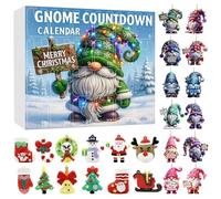 Advent Calendars 2025, 24 Days Christmas Countdown Advent Calendars with 24pcs 2D Acrylic Pendants Ornaments for Kids Adults
