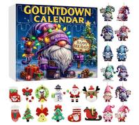 Advent Calendars 2025, 24 Days Christmas Countdown Advent Calendars with 24pcs 2D Acrylic Pendants Ornaments for Kids Adults