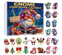 Advent Calendars 2025, 24 Days Christmas Countdown Advent Calendars with 24pcs 2D Acrylic Pendants Ornaments for Kids Adults