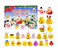 Advent_Calendars 2025 Canards en caoutchouc, calendrier compte à rebours de Noël 24 jours, jouet décoratif en caoutchouc | Compte à rebours des vacances | Pour adultes et, Noël, maison, fête