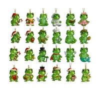 Advent CalendarS 2025 - Christmas Advent CalendarS, Christmas Countdown CalendarS, 2D Acrylic Animal AdventS Decoration, 24 Day ChristmasS Countdown CalendarS With Frog Ornament For Adults Kids