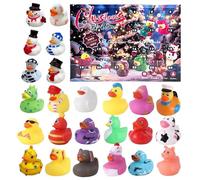 Advent Calendars 2025 Christmas Ducks, 24pcs Rubber Duck Advent Calendars 2025-24 Days of Christmas Countdown Calendar for Kids Adults