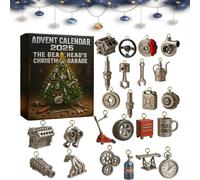 Advent Calendars 2025: The Gearhead’s Christmas Garage, 24 Day of Mini Car Parts & Tools with Holiday Gifts for Car Enthusiast, Automotive Christmas Countdown (1Pcs)