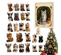 Advent Cat Calendar- 200G 2025 Cat Countdown Calendar, Mignon Calendriers De L'Avent Pendentif Kitten, 2025 Advents De Noël Calendriers 24 Jours | Charme De Fête Pour La Fête Des Décorations De La Fêt