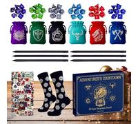 Advent Countdown Calendar - 24 Day Activity Pack, Colorful Dice Pouches, Stylish Necklaces, Fun Stickers, Warm Socks, Daily Entertainment | Holiday Countdown Gift Calendar For Teens Kids Adults Family