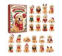 Advent Golden Retriever, Dog Lovers Countdown Calendar 24 Days | Funny Cute 2D Flat Acrylic Dog Hanging Ornament for Christmas Tree, 2026 Gift