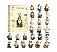Advent Ornaments 2D Acrylic Crafts holiday advent | 24-Day Countdown Gnome Ornament Kit for Car Rearview Mirror, Backpack, Home, Door Handle, Branches, Indoor