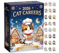 Advent Ornaments | Adorable Office Theme Cat Decorations | Christmas 24-Day