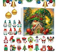Advent Pendants - 24 Days 3D Decorative Seasonal Ornaments | Count Down to Christmas Ornaments Perfect for Home, Office, School, Garden Or Home Use, 12.61x11.43x1.38in