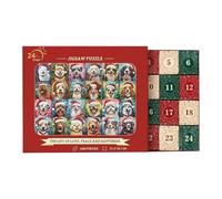 Advent Puzzle Calendar-Christmas Toy, Home Decoration 2025, 1000 Parties, 24 Jours, décoration de Noël, Calendrier de Puzzle de Noël pour Animaux de Compagnie pour Adultes, avènement pour Hommes