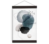 Adventa Cadre pour affiche, crochet magnétique en bois de chêne clair pour toile, œuvres d'art, impression, noir A3, A3, cintres