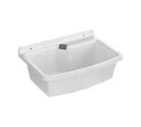 Adventa: Vela Lavabo multifonction en résine de polypropylène, installation murale, facile à monter, kit de vidage inclus, résistant, intérieur et extérieur, 70 x 50 x 29 cm, blanc