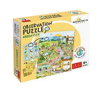 Adventerra Games, Puzzle d'Observation Green City, Puzzle Géant pour Enfants dès 4 Ans, Jeu Montessori, Educatif et Ecologique