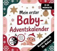 Adventskalender Baby - Kontrastbuch für Babys von 0-12 Monaten mit 24 weihnachtlichen Kontrastbildern