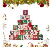 Adventskalender Box - 24 Adventskalender Boxen | Weihnachts -Countdown -Box | 24Tage Spielzeug Adventskalenders | Organizer Behälter Für Festliche Feiern Kinder Aktivitäten Geselligkeit