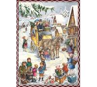 Adventskalender "Hurra die Kutsche kommt": Papier-Adventskalender