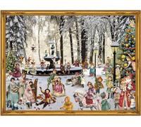 Adventskalender, viktorianisch "Am Brunnen": Papier Adventskalender