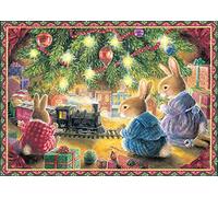 Adventskalender "Weihnachten in Familie" - der hübsche kleine Kalender für die Adventszeit und zu Weihnachten: Weihnachtskalender mit Türchen, immerwährend