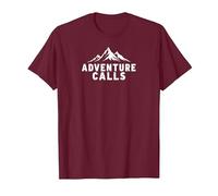 Adventure Calls Mountain Peaks Explorateur en plein air T-Shirt, Homme, Marron, XL