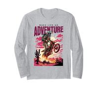 Adventure Dirt Bike Rider mud Road Action Art Manche Longue