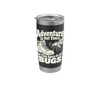 Adventure Is Out There But So Are Bugs Hiking Humour Gobelet isotherme en acier inoxydable double paroi
