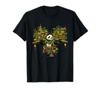 Adventure Panda Portant l'esprit du Village Zen en Bambou T-Shirt