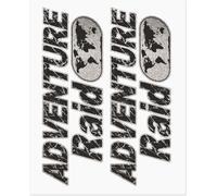 Adventure Sticker Kit Autocollants pour sacoches ventrales Moto, Adventure Raid, 20 x 24 cm