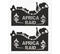 Adventure Sticker Kit Autocollants pour sacoches ventrales Moto, Africa Raid, 20 x 24 cm