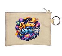 Adventure Through The Vast Outer Space Porte-monnaie Beige
