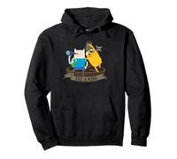 Adventure Time Islands Sweat à Capuche, Unisexe pour Adultes, Noir, S