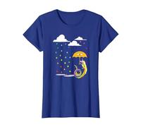 Adventure Time Lady in the Rain T-Shirt, Femme, Bleu Royal, XS