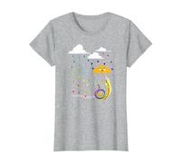 Adventure Time Lady in The Rain T-Shirt, Femme, Gris Chiné, XXL