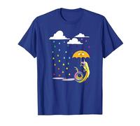 Adventure Time Lady in The Rain T-Shirt, Homme, Bleu Royal, L