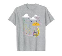 Adventure Time Lady in The Rain T-Shirt, Homme, Gris Chiné, XXL