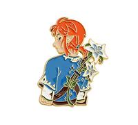 Adventure Warrior Link Broche en émail Motif fleurs de dessin animé, Acier allié