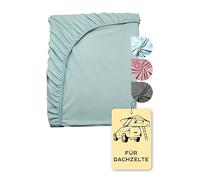 Adventure Xperience Drap-Housse 240 x 140 cm et 140 x 240 cm - Drap-Housse en Microfibre Douillette, Drap pour Tente de Toit 220-240 x 140 cm, Grande Longueur (Océan-Turquoise, 140 x 240)