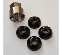 Adventure Xperience Écrous anti-vol noirs M6 M8 en acier inoxydable noir (M8, 4 écrous 1 écrou)