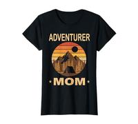 Adventurer Mom Retro Camping Mountain Randonnée Nature en Plein air T-Shirt