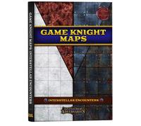 Adventurers and Adversaries Tapis de carte de rencontres interstellaires Game Knights - Carte de combat double face plastifiée brillante effaçable à sec, carte de table pour jeu de rôle superposition