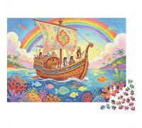 Adventures of Sinbad Puzzle Puzzles 1000 Pièces Recyclable Material Voilier Puzzle for Adults Great Cadeau Idea Fun Temps De Jeu en Famille Activité 38x26cm/1000 piècess