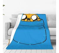 Adventures Time Jake Dans Pocket Couvertures Flanelle Été Climatisation Dessin Anime Anime Jeté Couverture Pour Canape Peluche Mince Couette